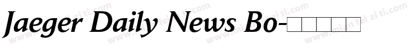 Jaeger Daily News Bo字体转换